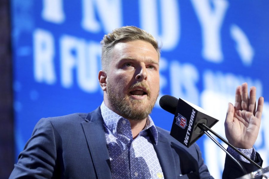 FILE - In this April 26, 2019, file photo, Former Indianapolis Colts player Pat McAfee announces the Colts' third round pick at the NFL football draft, in Nashville, Tenn. Pat McAfee Expands His Multiplatform ESPN Role as The Pat McAfee Show Moves to ESPN in the Fall of 2023 (AP Photo/Gregory Payan, File)