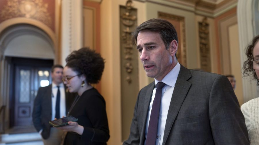 FILE - Rep. Garret Graves, R-La., a key legislator working on the debt ceiling bill for House Speaker Kevin McCarthy, walks past the chamber at the Capitol in Washington, Wednesday, April 26, 2023. A top debt ceiling negotiator for McCarthy said Friday, May 19, that it's time to “press pause” on talks as negotiations with the White House came to an abrupt standstill at the Capitol. Graves, who was tapped by McCarthy to lead talks, emerged from the hour-long session saying there remain gaps between the House Republicans and the Democratic administration. (AP Photo/J. Scott Applewhite, File)