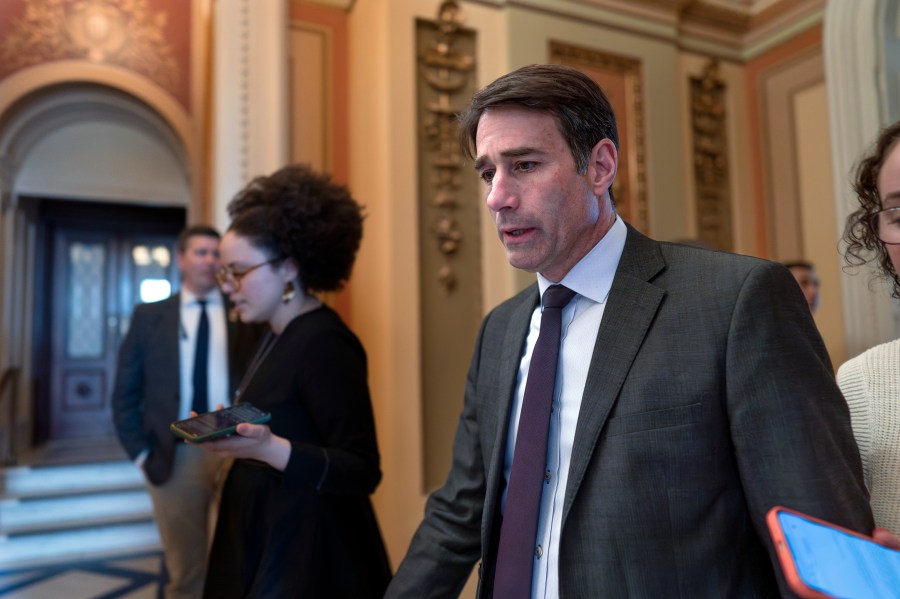 FILE - Rep. Garret Graves, R-La., a key legislator working on the debt ceiling bill for House Speaker Kevin McCarthy, walks past the chamber at the Capitol in Washington, Wednesday, April 26, 2023. A top debt ceiling negotiator for McCarthy said Friday, May 19, that it's time to “press pause” on talks as negotiations with the White House came to an abrupt standstill at the Capitol. Graves, who was tapped by McCarthy to lead talks, emerged from the hour-long session saying there remain gaps between the House Republicans and the Democratic administration. (AP Photo/J. Scott Applewhite, File)