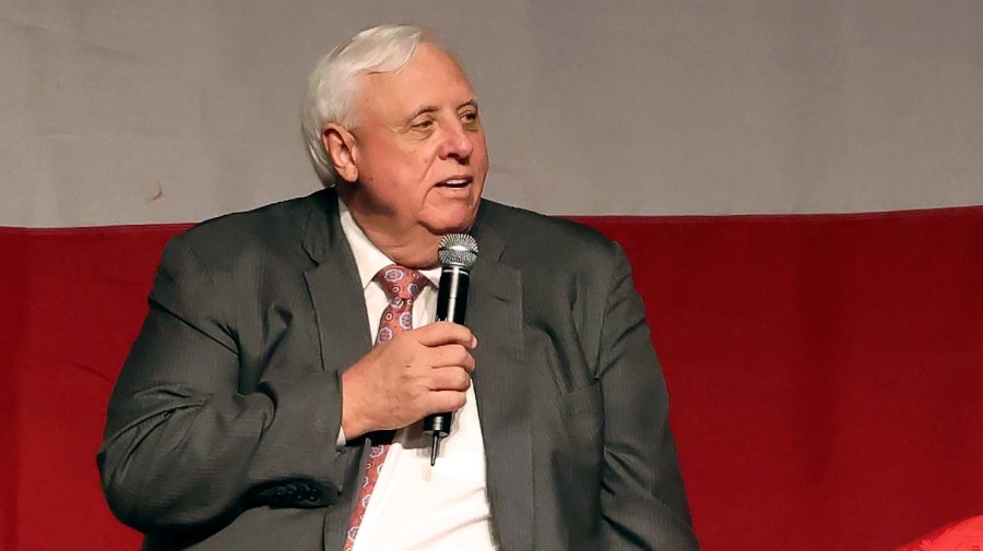 Gov. Jim Justice speaks during an announcement for his campaign for U.S. Senate