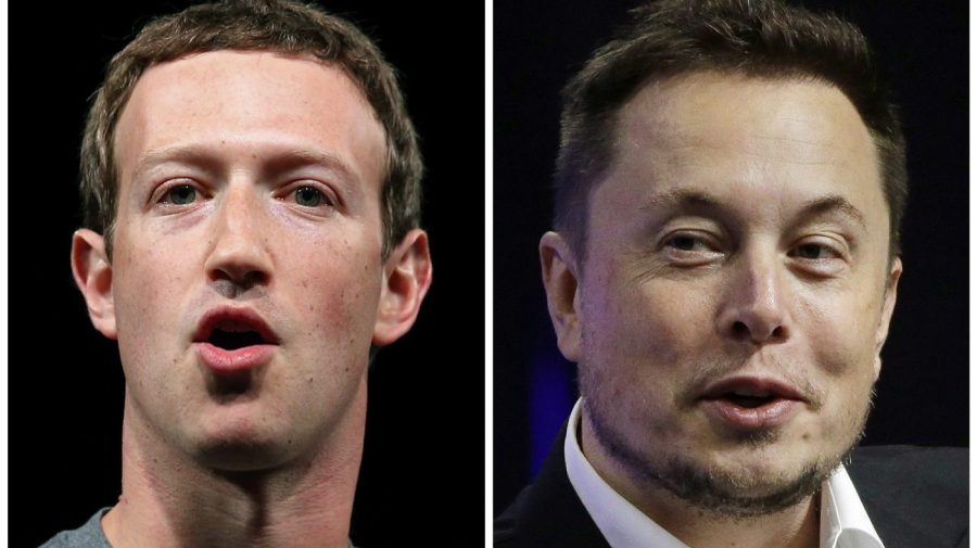 This combo of file images shows Facebook CEO Mark Zuckerberg, left, and Tesla and SpaceX CEO Elon Musk. Elon Musk and Mark Zuckerberg are ready to fight, offline. In a now-viral back-and-forth seen on Twitter and Instagram this week, the two tech billionaires seemingly agreed to a “cage match” face off. (AP Photo/Manu Fernandez, Stephan Savoia)