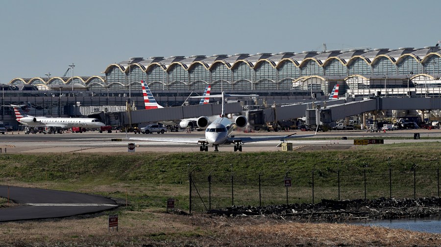 Planes are seen at the Ronald Reagan National Airport.