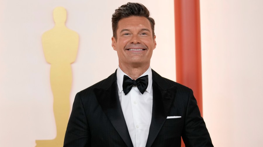 Ryan Seacrest arrives at the Oscars on Sunday, March 12, 2023, at the Dolby Theatre in Los Angeles.