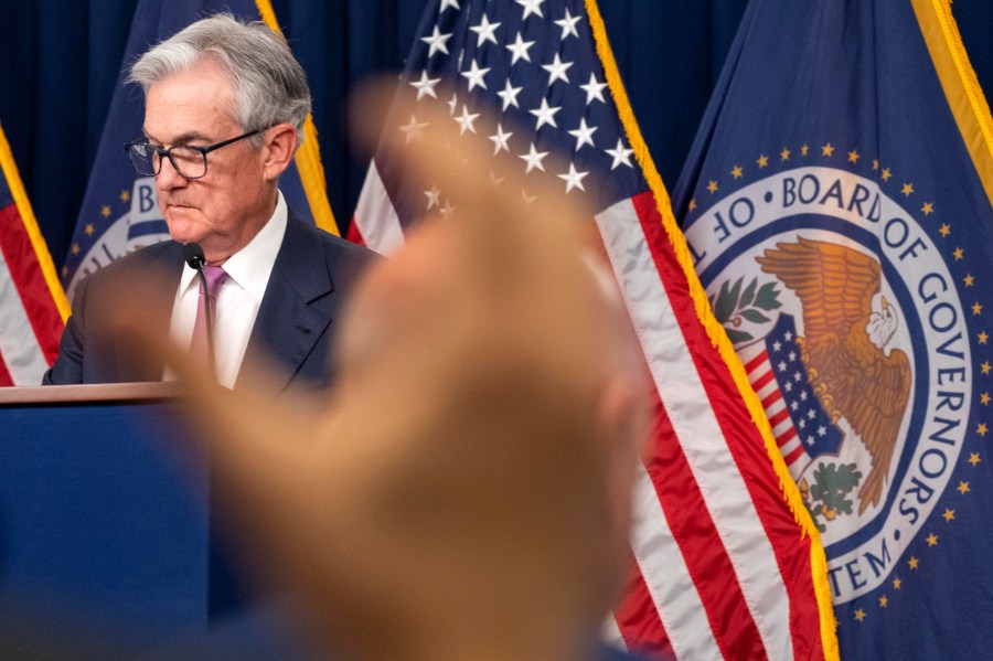 File - Federal Reserve Chair Jerome Powell attends a news conference following a Federal Open Market Committee meeting, Wednesday, June 14, 2023, at the Federal Reserve Board Building in Washington. On Wednesday, the Federal Reserve releases minutes from its June meeting when it chose not to raise its benchmark borrowing rate for the first time in 15 months in its fight against inflation. (AP Photo/Jacquelyn Martin, File)