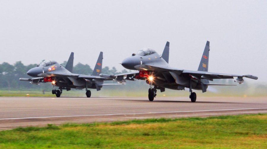 FILE - In this undated photo released by China's Xinhua News Agency, two Chinese SU-30 fighter jets take off from an unspecified location to fly a patrol over the South China Sea. China’s People’s Liberation Army sent 13 aircraft and 6 vessels into airspace and waters around Taiwan over the past 24 hours as of early Saturday, July 8, 2023, overlapping with United States Treasury Secretary Janet Yellen’s visit to Beijing aimed at mending strained relations. (Jin Danhua/Xinhua via AP, File)