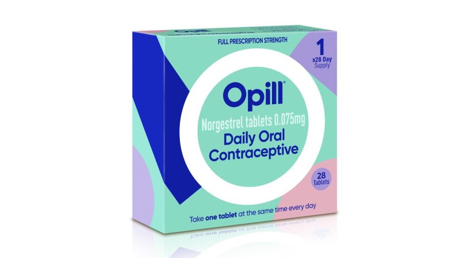 The proposed packaging for the Opill birth control medication is depicted.