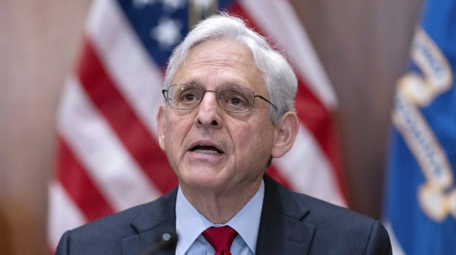 FILE - Attorney General Merrick Garland speaks during a meeting with all of the U.S. Attorneys to discuss violent crime reduction strategies at the Department of Justice in Washington, Wednesday, June 14, 2023. Contrasting decisions on whether gunmen should face a federal death sentence in massecres with so much in common illustrate the Justice Department’s murky, often baffling death penalty policies. (AP Photo/Jose Luis Magana, File)