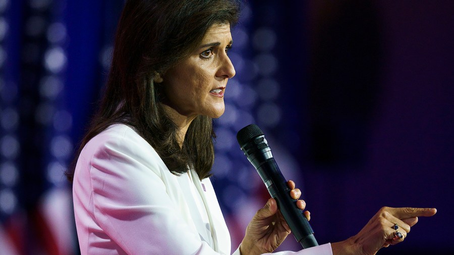 Republican presidential candidate Nikki Haley