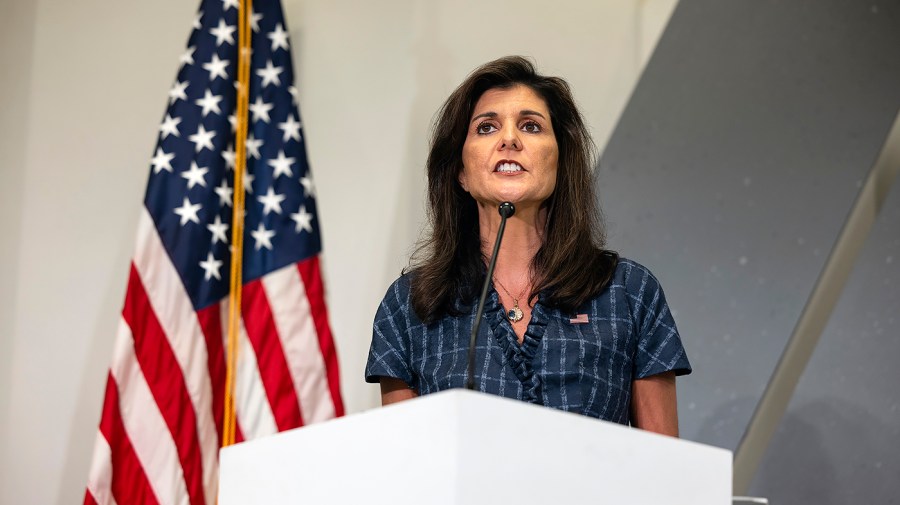 Republican presidential candidate Nikki Haley