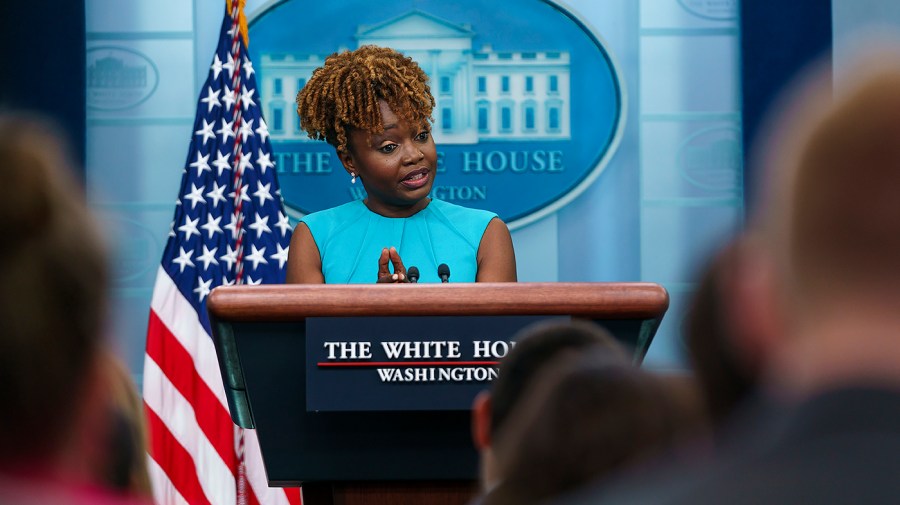 White House press secretary Karine Jean-Pierre