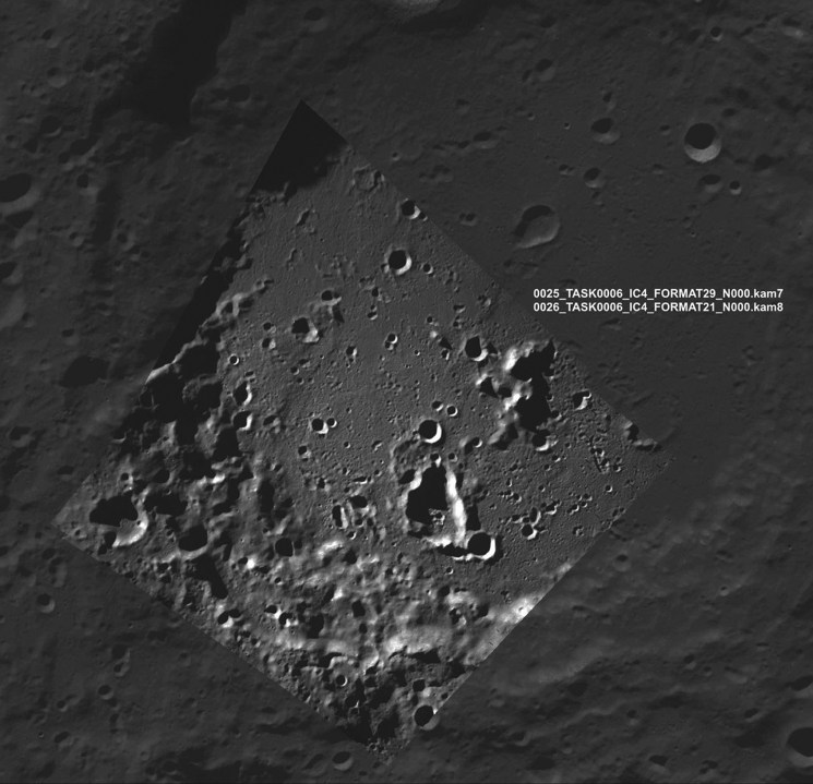 FILE - This photo released by the Roscosmos State Space Corporation on Thursday, Aug. 17, 2023, shows an image of the lunar south pole region on the far side of the moon captured by Russia's Luna-25 spacecraft before its failed attempt to land. The failure of the robotic Luna-25 probe, which crashed onto the surface of the moon over the weekend, reflects the endemic problems that have dogged the Russian space industry since the 1991 collapse of the Soviet Union. (Centre for Operation of Space Ground-Based Infrastructure-Roscosmos State Space Corporation via AP, File)