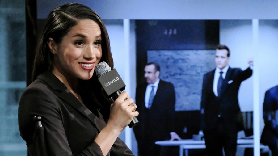 FILE - In this Thursday, March 17, 2016 file photo, actress Meghan Markle participates in AOL's BUILD Speaker Series to discuss her role on the television show, "Suits", in New York.