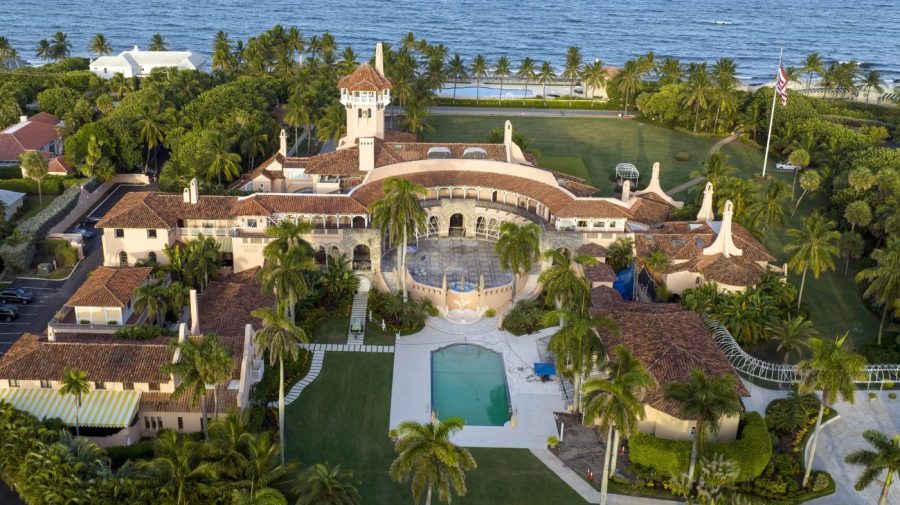 President Trump's Mar-a-Lago estate is seen from an aerial view.