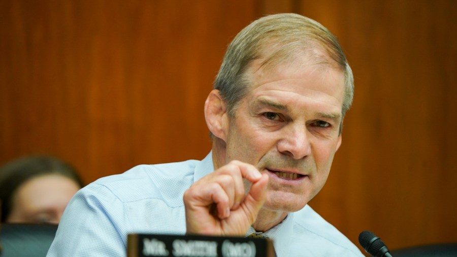 Rep. Jim Jordan (R-Ohio) attends a House Oversight and Accountability Committee hearing for the basis of the impeachment of President Biden on Thursday, September 28, 2023.