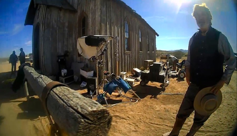 FILE - In this image from video released by the Santa Fe County Sheriff's Office, Alec Baldwin stands in costume and speaks with investigators following a fatal shooting on a movie set in Santa Fe, N.M. Special prosecutors said Tuesday, Oct. 17, 2023, that they will seek to recharge actor Baldwin with involuntary manslaughter in a 2021 fatal shooting on a movie set in New Mexico. (Santa Fe County Sheriff's Office via AP, File)