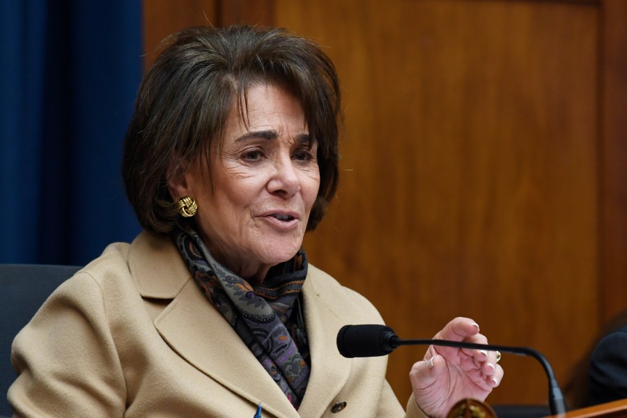 FILE - House Commerce subcommittee chair Rep. Anna Eshoo, D-Calif., speaks, Feb. 26, 2020, during a hearing on the budget and the coronavirus threat, on Capitol Hill in Washington. Eshoo announced Tuesday she is not running for reelection next year, which marks the end of her more than three decades in Congress representing California’s Silicon Valley. (AP Photo/Susan Walsh, File )