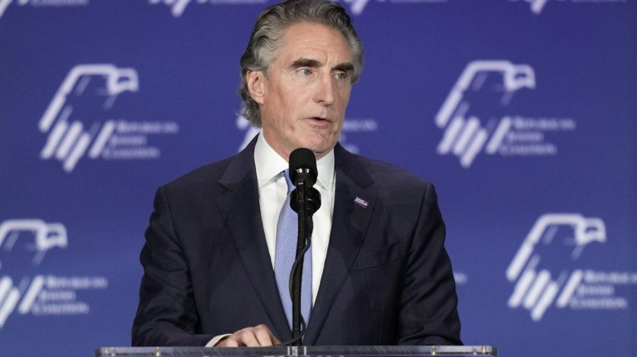 Doug Burgum speaks at an event.