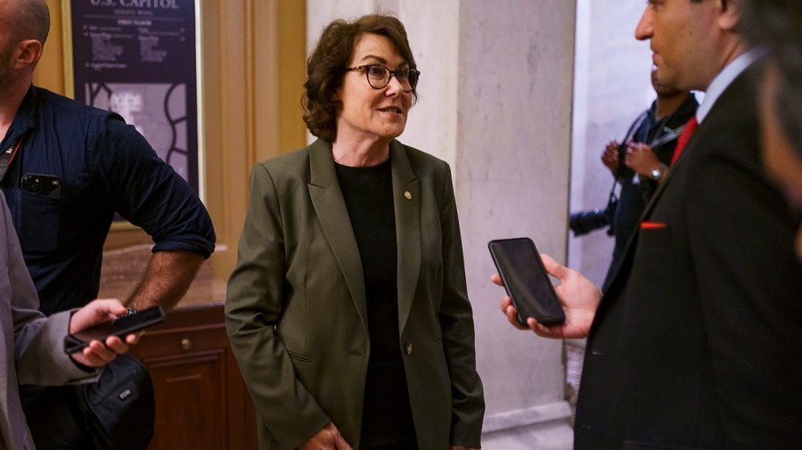 Sen. Jacky Rosen arrives at the Capitol.