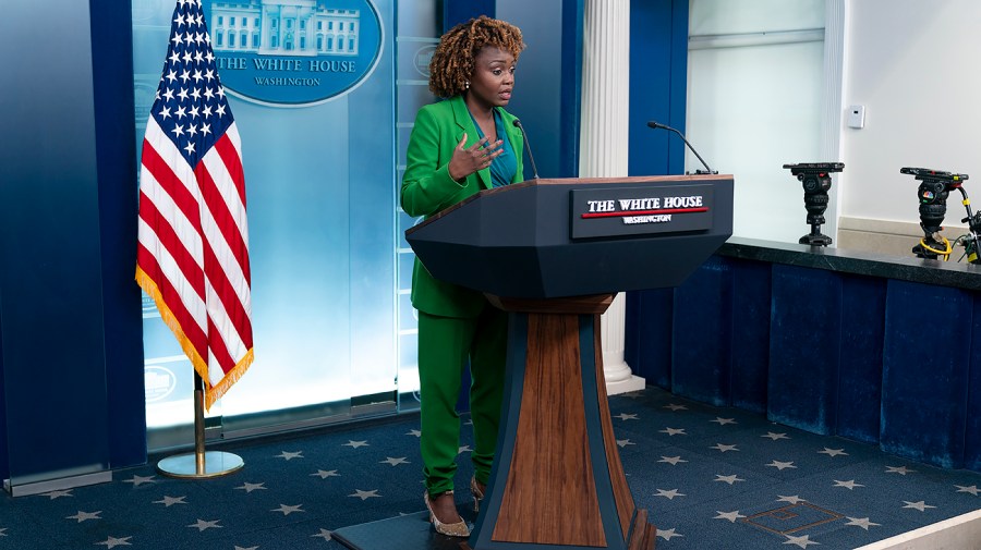 White House press secretary Karine Jean-Pierre