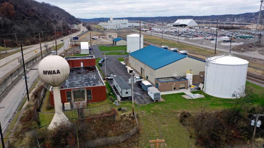 This is a portion of the Municipal Water Authority of Aliquippa, Pa., shown on Dec. 11, 2023 in Aliquippa, Pa.