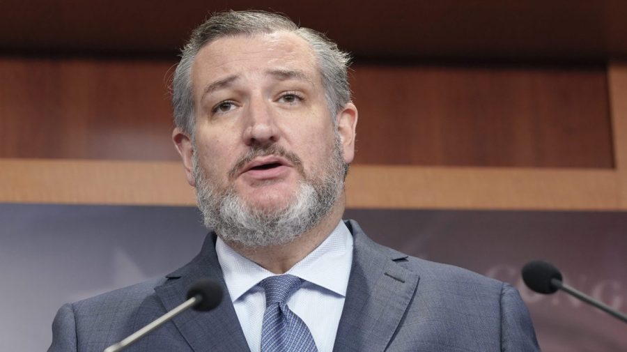 Sen. Ted Cruzspeaks to the media during a press conference.