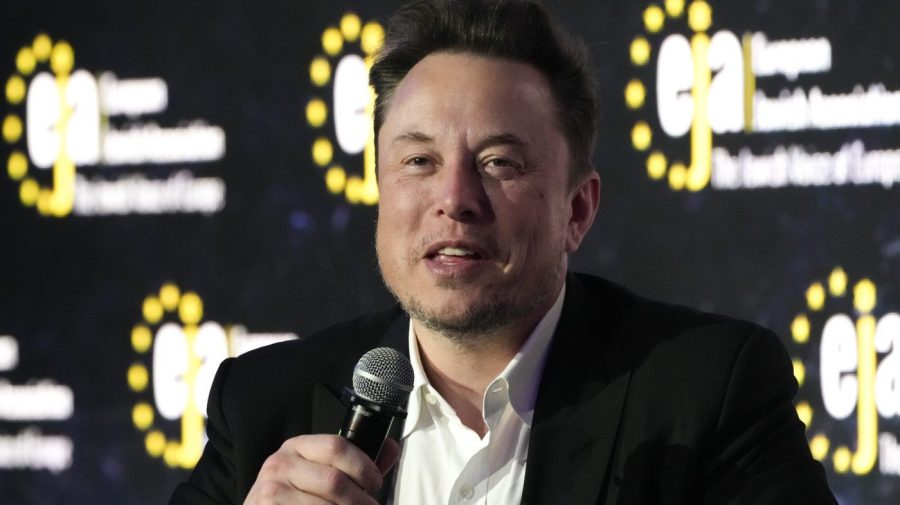 Tesla and SpaceX CEO Elon Musk speaks during an interview.