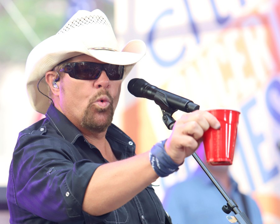 File - Country music recording artist Toby Keith holds a red Solo cup as he performs on NBC's Today show at Rockefeller Plaza on July 5, 2019, in New York. Keith, who died Monday at 62, immortalized the humble plastic cups in his 2011 hit "Red Solo Cup."(Photo by Greg Allen/Invision/AP, File)