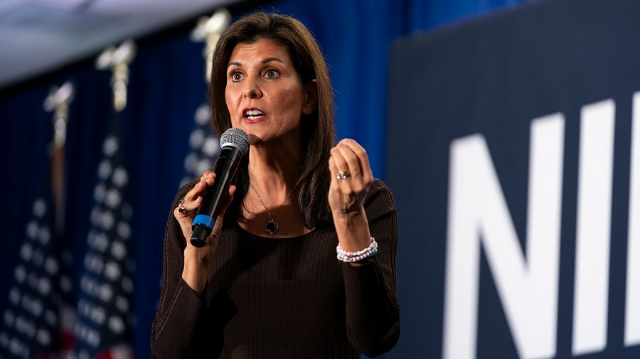 Republican presidential candidate Nikki Haley