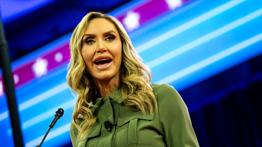 Lara Trump speaks at an event.