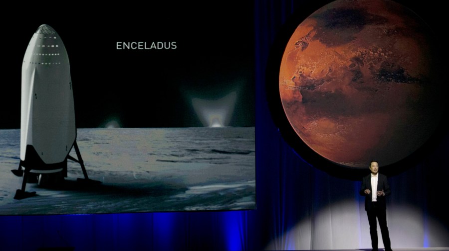 In this Tuesday, Sept. 27, 2016 file photo, SpaceX founder Elon Musk speaks during the 67th International Astronautical Congress in Guadalajara, Mexico.