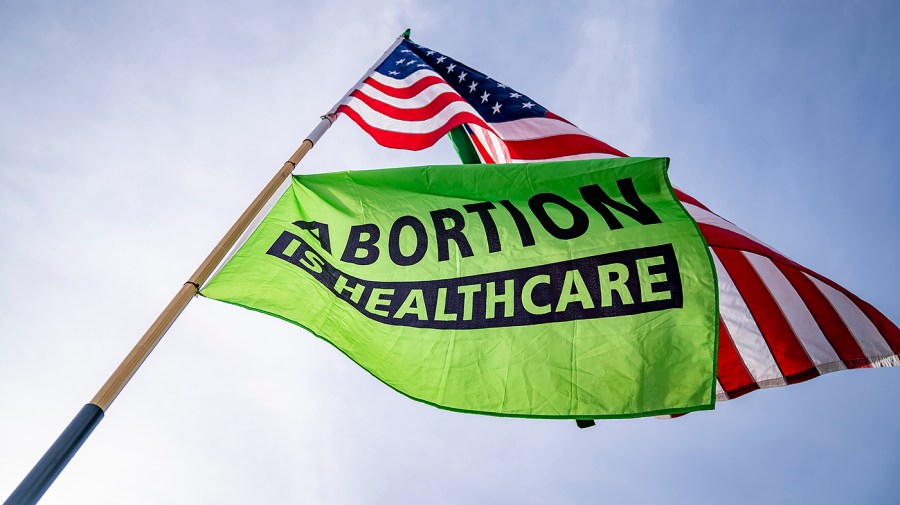 Protesters for abortion demonstrate outside the Supreme Court