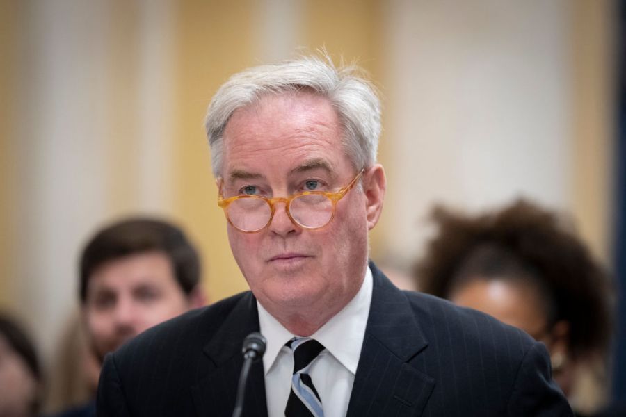 Former Chairman of the Federal Election Commission Trevor Potter testifies during a Senate Rules and Administration Committee hearing.