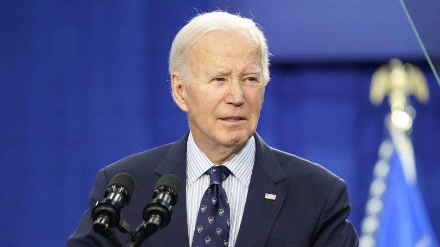 Joe Biden speaks at the Madison Area Technical College Truax campus