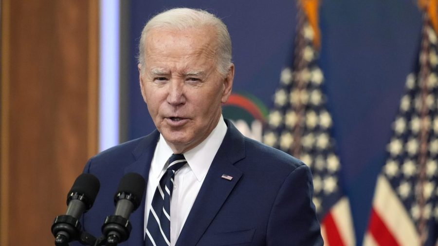 President Biden speaks at an event.