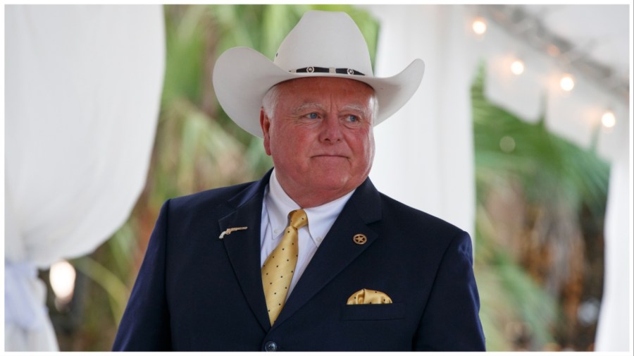 Sid Miller arrives at an event.