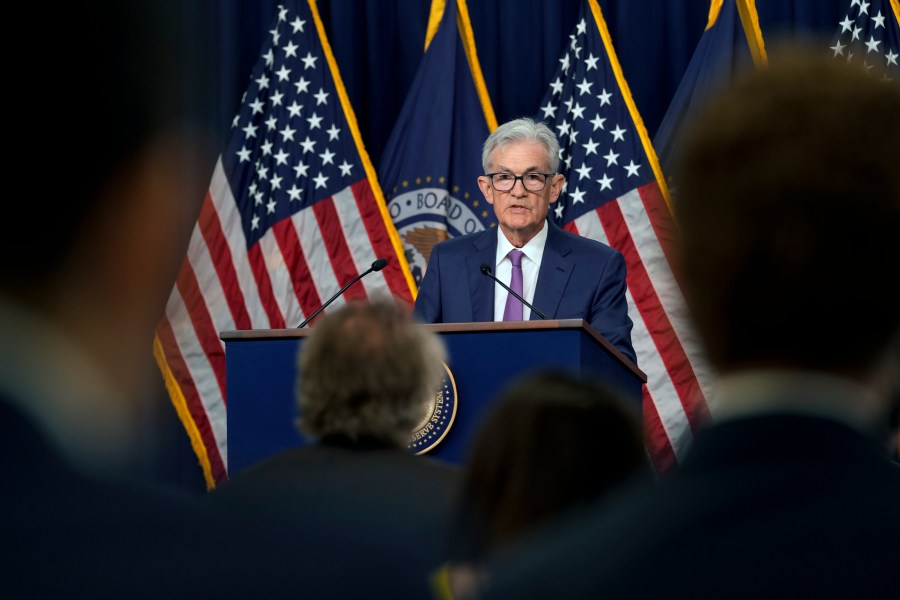 Federal Reserve Board Chair Jerome Powell speaks during a news conference at the Federal Reserve in Washington, Wednesday, May 1, 2024. (AP Photo/Susan Walsh)