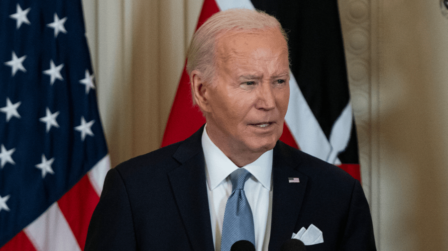 President Biden speaks during an event.