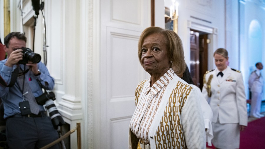 Marian Robinson is photographed in the White House.