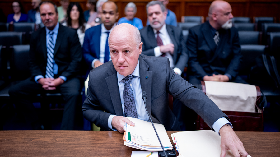 EcoHealth Alliance President Dr. Peter Daszak arrives for a House Select Subcommittee hearing on the Coronavirus Pandemic on Capitol Hill on May 1, 2024, in Washington.