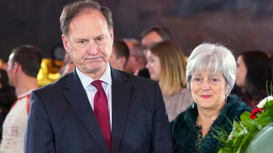 Supreme Court Justice Samuel Alito and his wife, Martha-Ann Alito, are seen at an event.