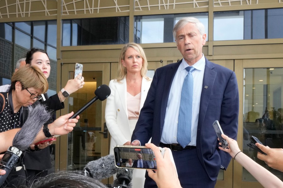 Barry Pollack a lawyer for WikiLeaks founder Julian Assange speaks to the press outside the United States courthouse in Saipan, Mariana Islands, Wednesday, June 26, 2024, after Assange made a plea deal. Assange has pleaded guilty to obtaining and publishing U.S. military secrets in a deal with Justice Department prosecutors that secures his liberty and concludes a drawn-out legal saga that raised divisive questions about press freedom and national security. (AP Photo/Eugene Hoshiko)