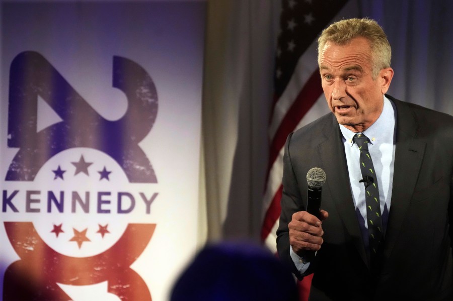 FILE - Independent presidential candidate Robert F. Kennedy Jr. speaks during a campaign event, Tuesday, Nov. 14, 2023, in Columbia, S.C. Independent presidential candidate Robert F. Kennedy Jr. filed paperwork Thursday, June 20, 2024 to get on the ballot for the November election in swing-state Pennsylvania, the state's election office said. (AP Photo/Meg Kinnard, File)