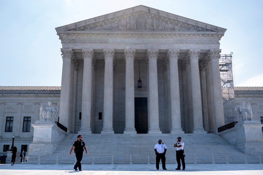 The Supreme Court building is seen on Friday, June 28, 2024, in Washington. (AP Photo/Mark Schiefelbein)