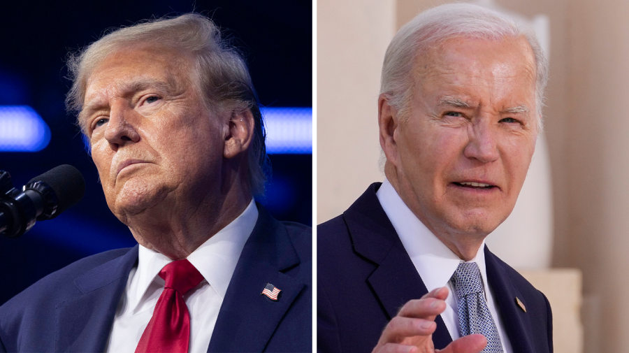 Former President Trump and President Biden