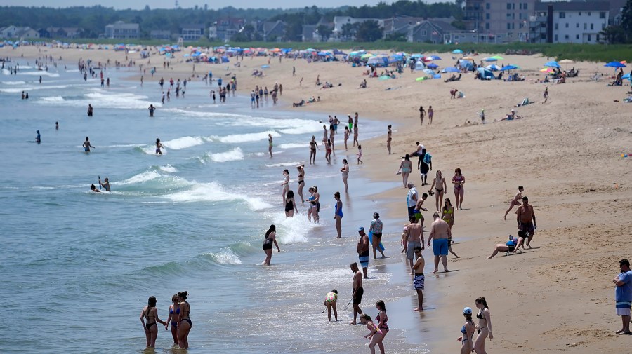 Old Orchard Beach, Maine during a heat wave