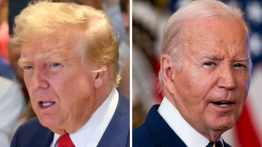 Former president Donald Trump and President Joe Biden