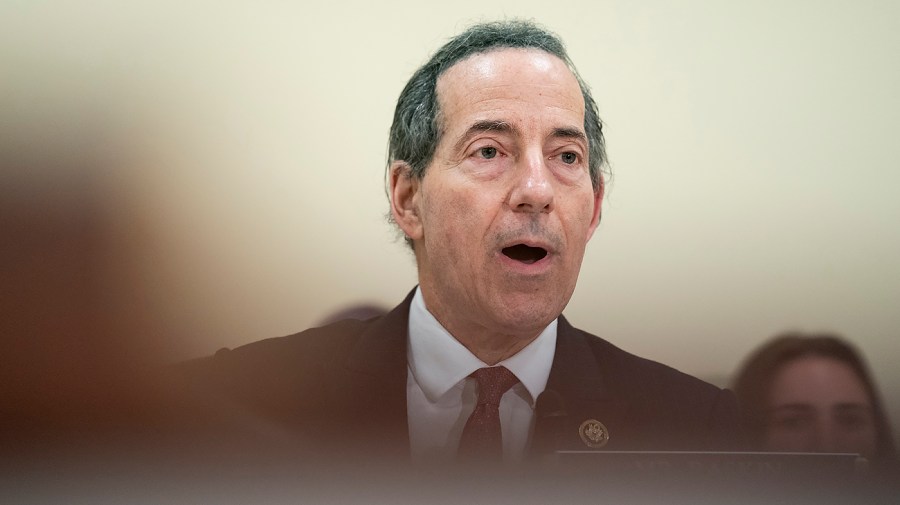 Representative Jamie Raskin speaks at a committee meeting.