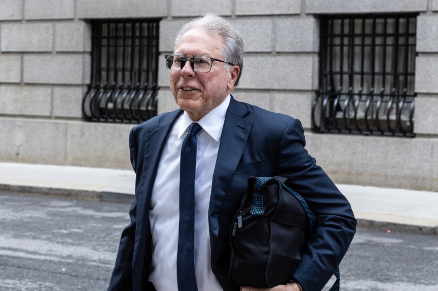 Wayne LaPierre, former CEO of the National Rifle Association arrives at civil court in New York, Monday, July 15, 2024. (AP Photo/Stefan Jeremiah)