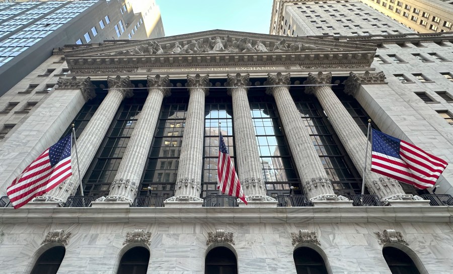 The New York Stock Exchange is shown on Tuesday, Aug. 13, 2024, in New York. (AP Photo/Peter Morgan)