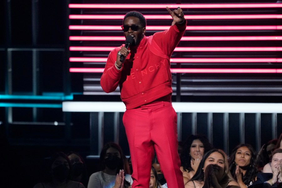 FILE - Host Sean "Diddy" Combs presents the revolt black excellence award at the Billboard Music Awards, May 15, 2022, at the MGM Grand Garden Arena in Las Vegas. (AP Photo/Chris Pizzello, File)